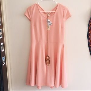 Pink dress with necklace